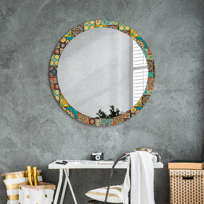 Round mirror decor Arabic pattern