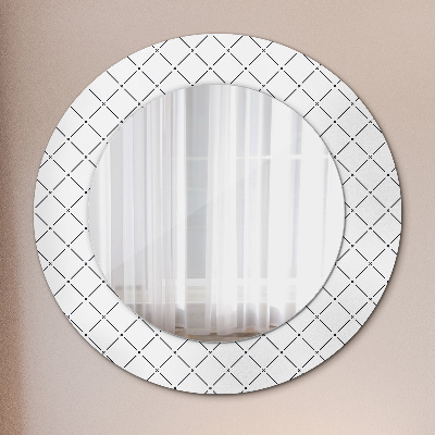 Round decorative wall mirror Crossed lines