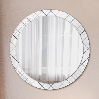 Round decorative wall mirror Crossed lines