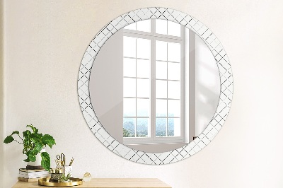 Round decorative wall mirror Crossed lines