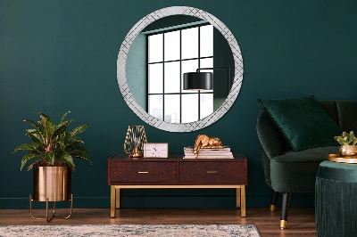 Round decorative wall mirror Crossed lines