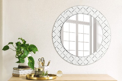 Round decorative wall mirror Crossed lines