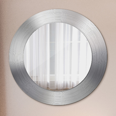Round decorative wall mirror Shining steel