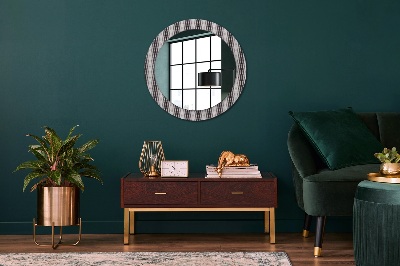 Round mirror printed frame Geometric dots pattern