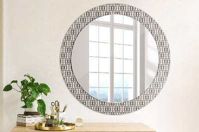 Round mirror printed frame Geometric dots pattern