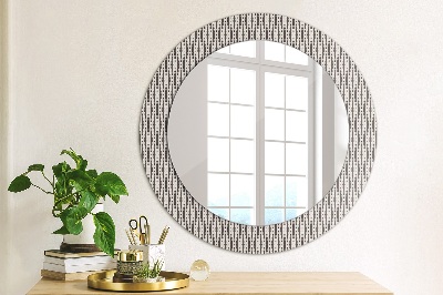 Round mirror printed frame Geometric dots pattern