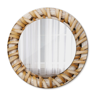 Round mirror decor Natural plait