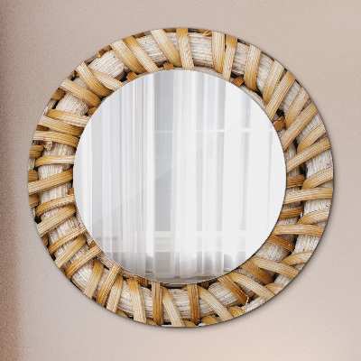 Round mirror decor Natural plait