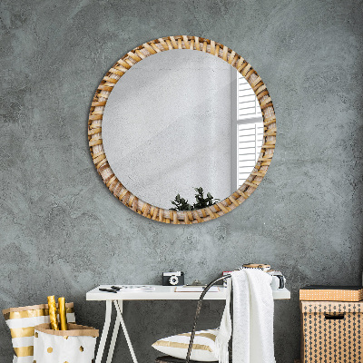 Round mirror decor Natural plait