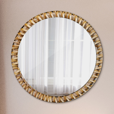 Round mirror decor Natural plait