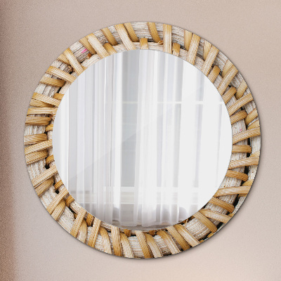 Round mirror decor Natural plait