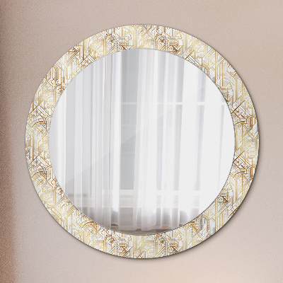 Round mirror decor Art deco composition