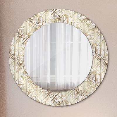 Round mirror decor Art deco composition