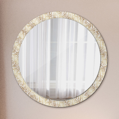 Round mirror decor Art deco composition