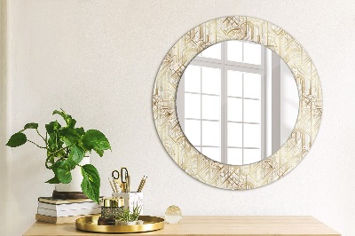 Round mirror decor Art deco composition