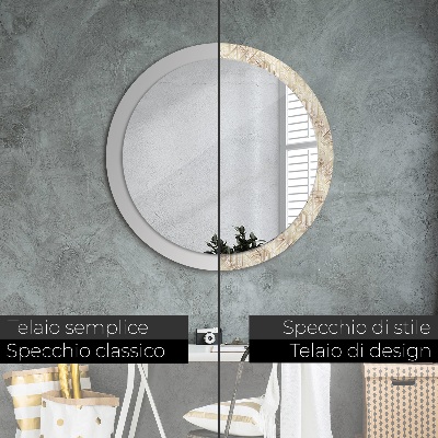 Round mirror decor Art deco composition