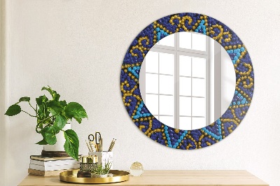 Round decorative wall mirror Decorative composition