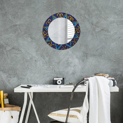 Round decorative wall mirror Decorative composition