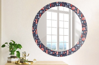 Round decorative wall mirror Symbol of london