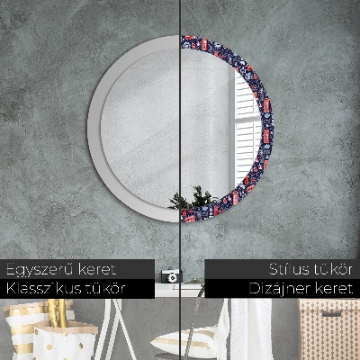 Round decorative wall mirror Symbol of london