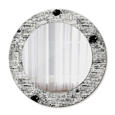 Round mirror decor Scribbles pattern