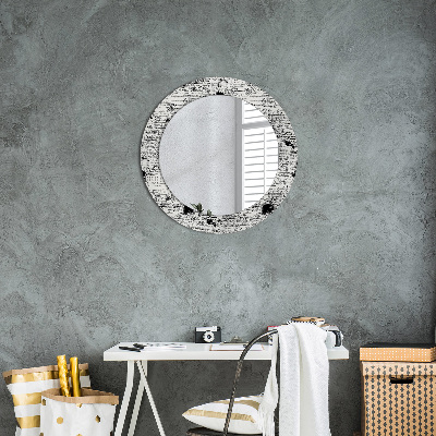 Round mirror decor Scribbles pattern