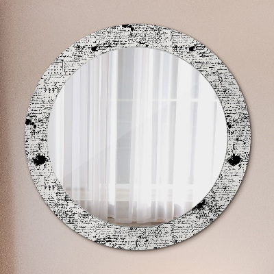 Round mirror decor Scribbles pattern