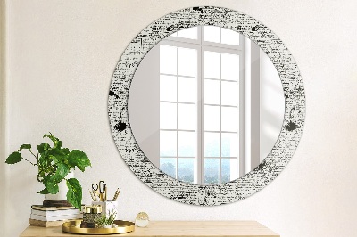 Round mirror decor Scribbles pattern