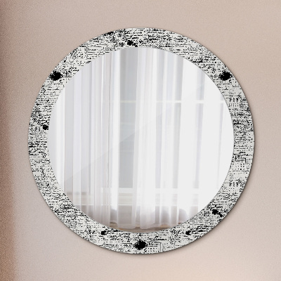 Round mirror decor Scribbles pattern