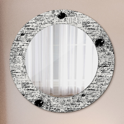 Round mirror decor Scribbles pattern