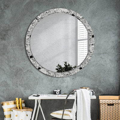 Round mirror decor Scribbles pattern