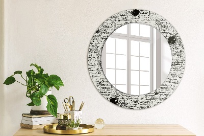 Round mirror decor Scribbles pattern