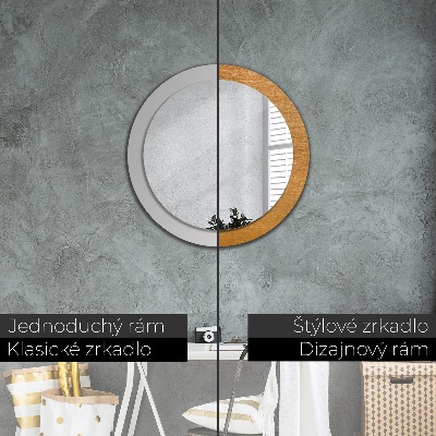 Round mirror decor Metal surface