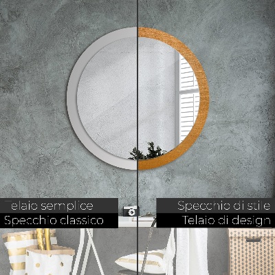 Round mirror decor Metal surface