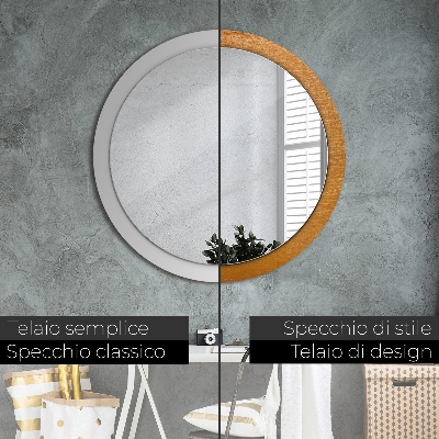 Round mirror decor Metal surface