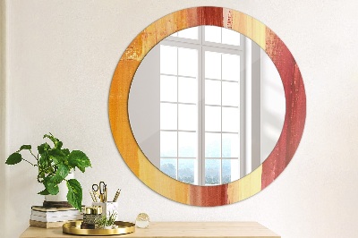 Round mirror decor Abstract painting