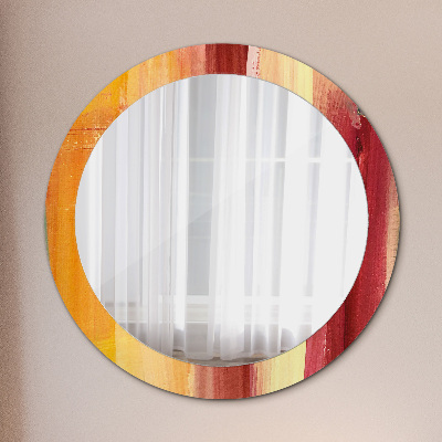 Round mirror decor Abstract painting