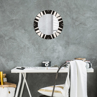 Round mirror decor Abstract geometric composition