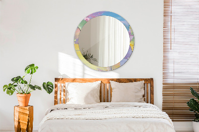 Round decorative wall mirror Oil paint texture