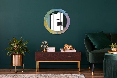 Round decorative wall mirror Oil paint texture