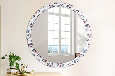 Round decorative wall mirror Modern eyes style