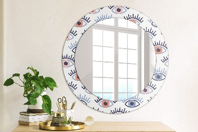 Round decorative wall mirror Modern eyes style