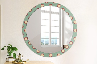 Round mirror printed frame Circles dots