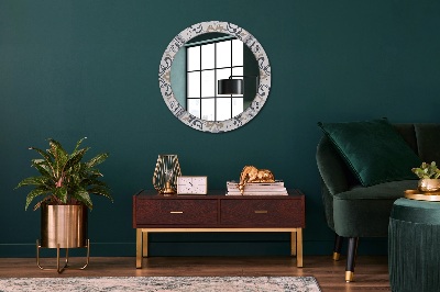 Round mirror printed frame Retro tiles