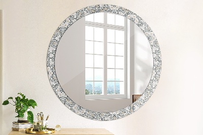 Round mirror printed frame Geometric ornaments