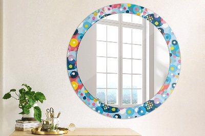 Round mirror decor Colorful ciercles