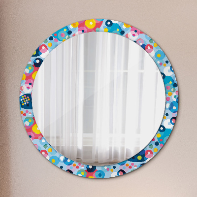 Round mirror decor Colorful ciercles