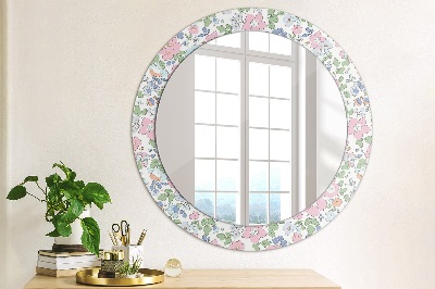 Round mirror decor Gentle flowers