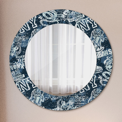 Round mirror decor Ny collage