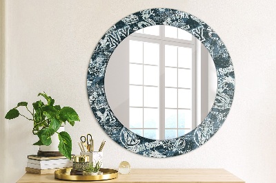 Round mirror decor Ny collage